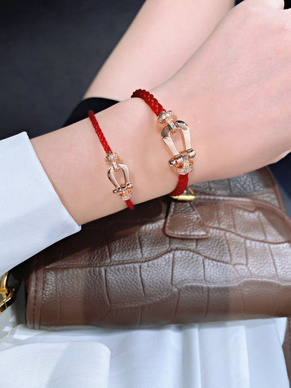 [Gaonasi]FORCE 10 HALF DIAMOND PINK GOLD RED CORDERI LARGE AND MEDIUM MODEL