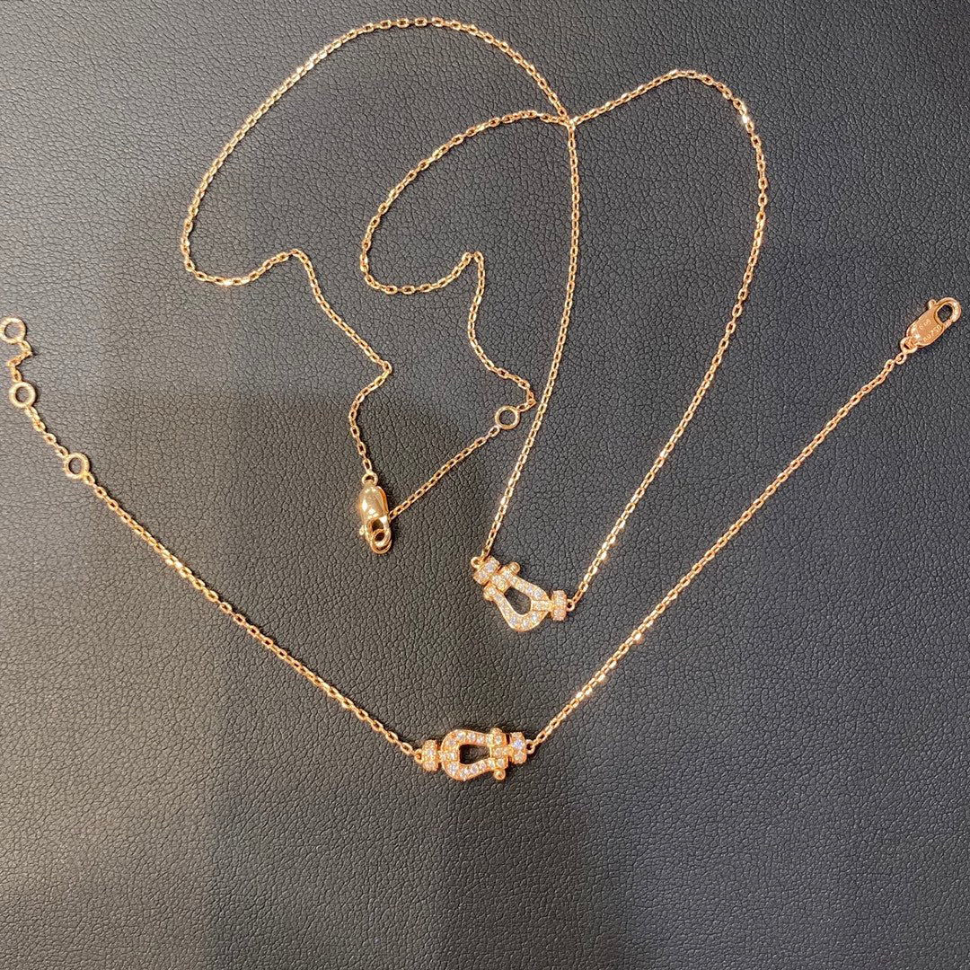 [Gaonasi]FORCE 10 DIAMOND PINK GOLD NECKLACE MINI MODEL