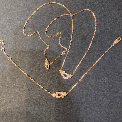 [Gaonasi]FORCE 10 DIAMOND PINK GOLD NECKLACE MINI MODEL