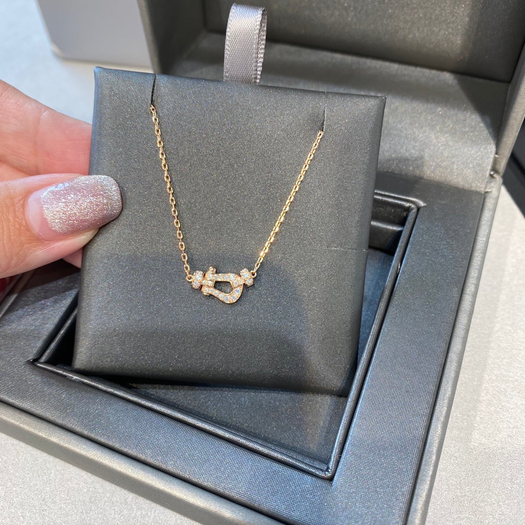 [Gaonasi]FORCE 10 DIAMOND PINK GOLD NECKLACE MINI MODEL