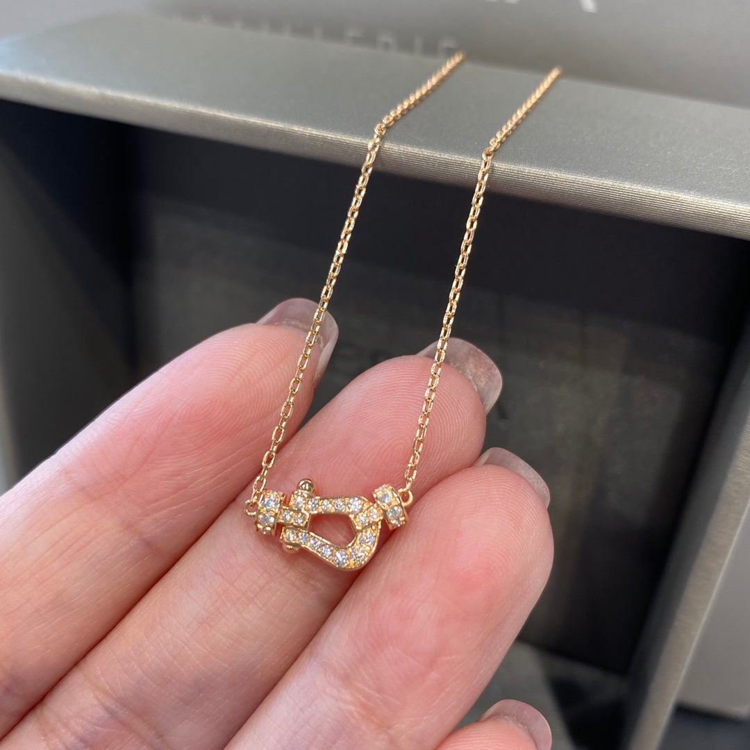 [Gaonasi]FORCE 10 DIAMOND PINK GOLD NECKLACE MINI MODEL