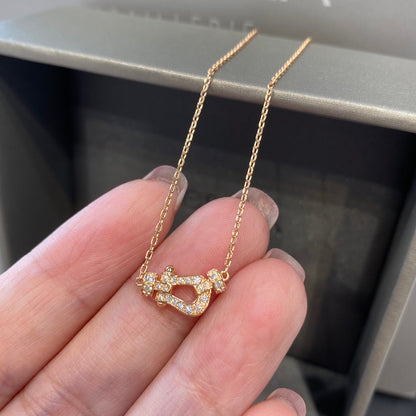 [Gaonasi]FORCE 10 DIAMOND PINK GOLD NECKLACE MINI MODEL