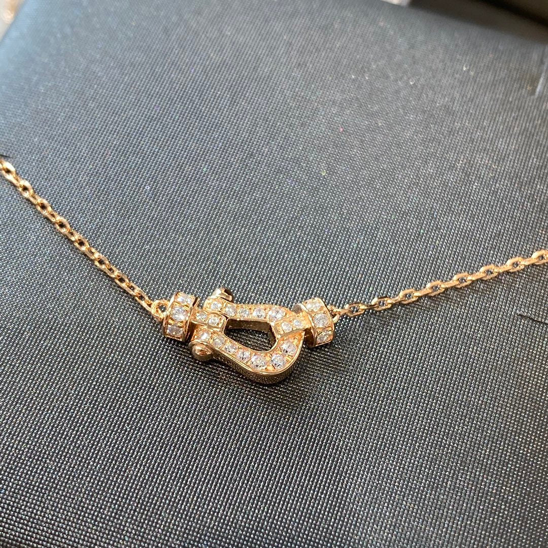 [Gaonasi]FORCE 10 DIAMOND PINK GOLD NECKLACE MINI MODEL
