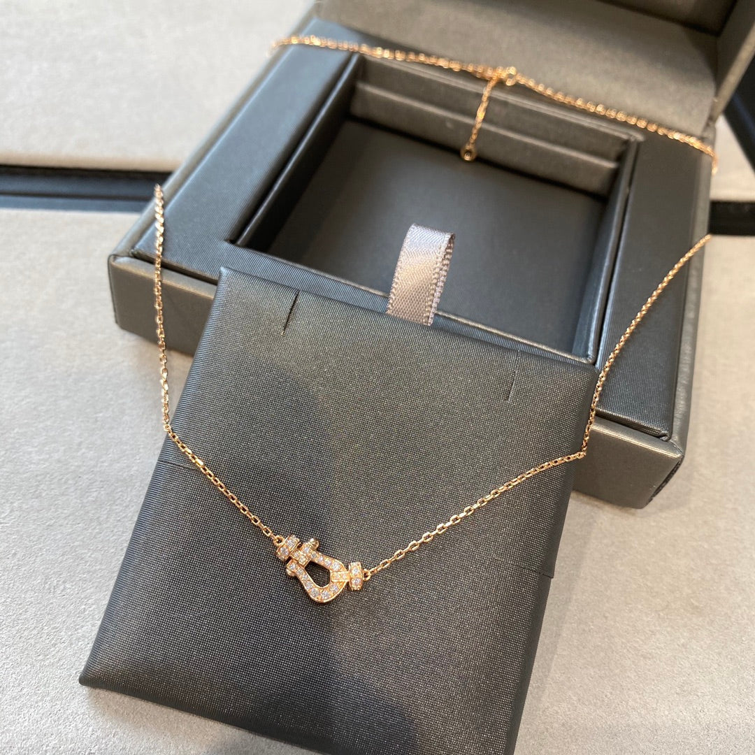 [Gaonasi]FORCE 10 DIAMOND PINK GOLD NECKLACE MINI MODEL