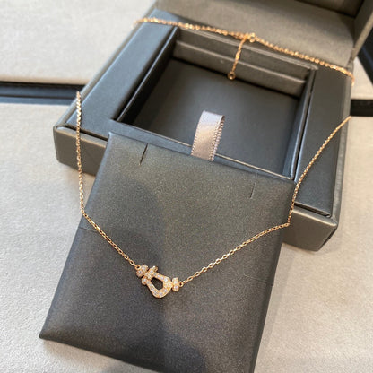 [Gaonasi]FORCE 10 DIAMOND PINK GOLD NECKLACE MINI MODEL