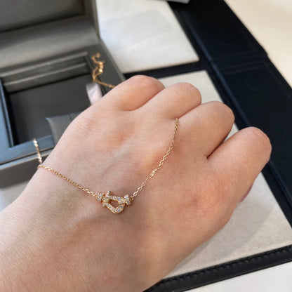 [Gaonasi]FORCE 10 DIAMOND PINK GOLD NECKLACE MINI MODEL