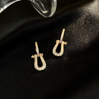 [Gaonasi]FORCE 10 FULL DIAMOND DROP EARRINGS MEDIUM MODEL