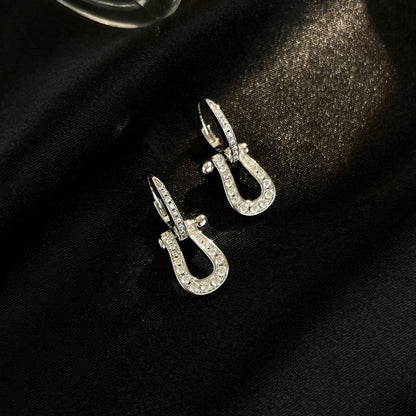 [Gaonasi]FORCE 10 FULL DIAMOND DROP EARRINGS MEDIUM MODEL