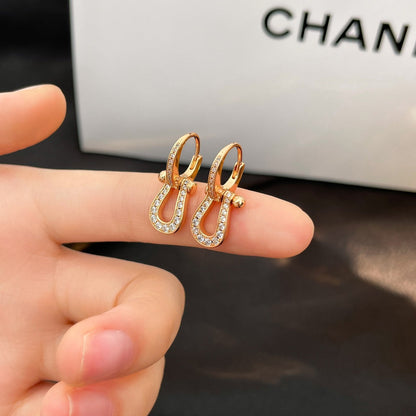 [Gaonasi]FORCE 10 FULL DIAMOND DROP EARRINGS MEDIUM MODEL