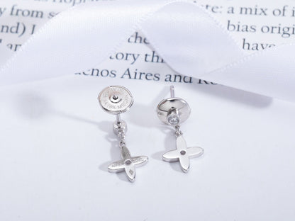 [Gaonasi]VIDYLLE SILVER DIAMOND MINI DROP EARRINGS