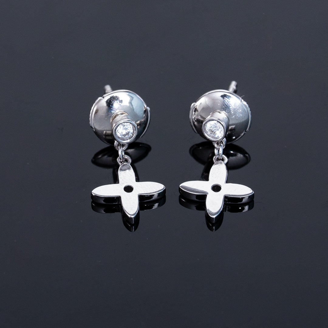[Gaonasi]VIDYLLE SILVER DIAMOND MINI DROP EARRINGS
