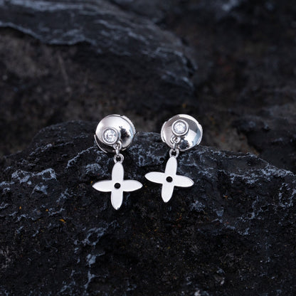 [Gaonasi]VIDYLLE SILVER DIAMOND MINI DROP EARRINGS