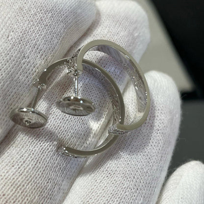 [Gaonasi Jewelry]LOVE EARRINGS 3.6MM DIAMOND PAVED
