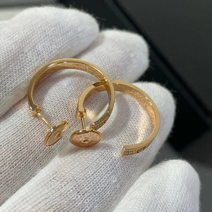 [Gaonasi Jewelry]LOVE EARRINGS 3.6MM DIAMOND PAVED
