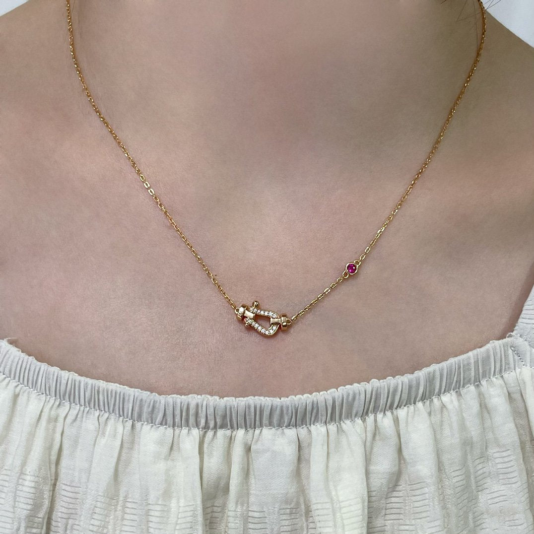[Gaonasi]FORCE 10 DIAMOND PINK GOLD NECKLACE