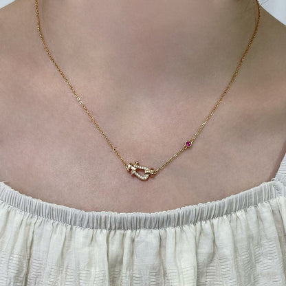 [Gaonasi]FORCE 10 DIAMOND PINK GOLD NECKLACE