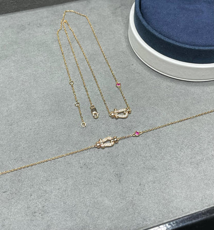 [Gaonasi]FORCE 10 DIAMOND PINK GOLD NECKLACE