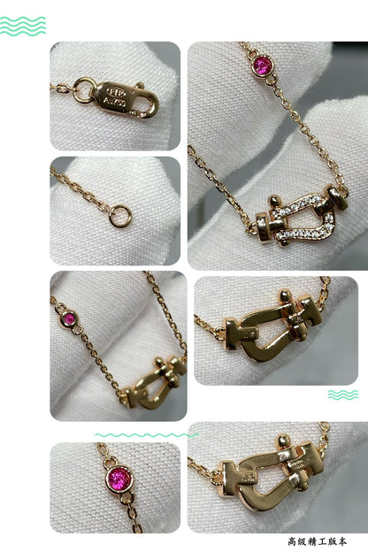 [Gaonasi]FORCE 10 DIAMOND PINK GOLD NECKLACE