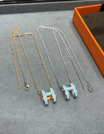 [Gaonasi]POP H SKY BLUE NECKLACE