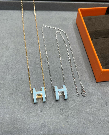[Gaonasi]POP H SKY BLUE NECKLACE