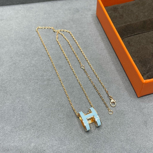 [Gaonasi]POP H SKY BLUE NECKLACE