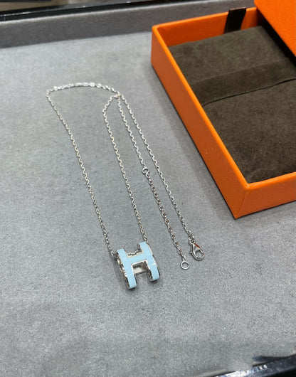 [Gaonasi]POP H SKY BLUE NECKLACE