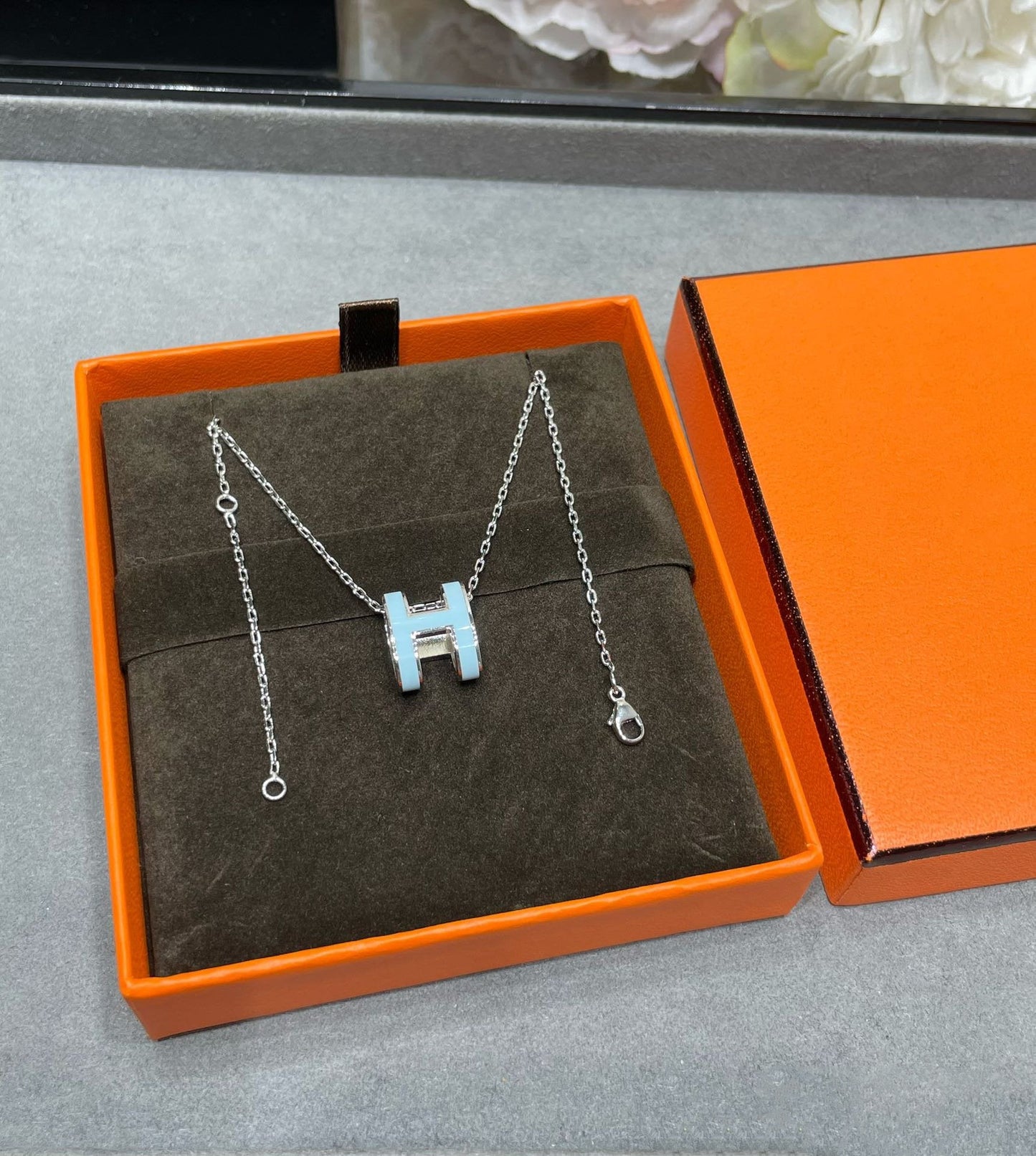 [Gaonasi]POP H SKY BLUE NECKLACE