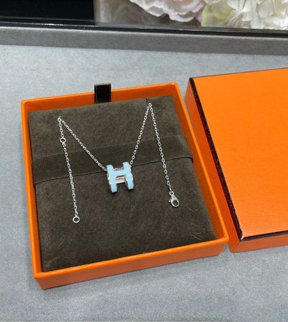 [Gaonasi]POP H SKY BLUE NECKLACE
