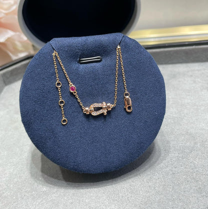 [Gaonasi]FORCE 10 DIAMOND CHAIN LINK PINK GOLD BRACELET