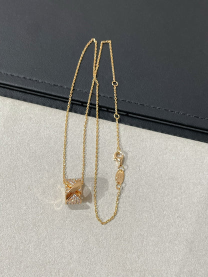 [Gaonasi]LIENS EVIDENCE DIAMOND PAVED NECKLACE