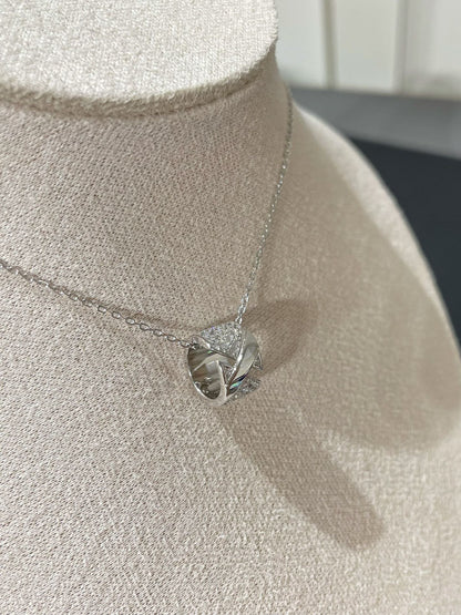 [Gaonasi]LIENS EVIDENCE DIAMOND PAVED NECKLACE