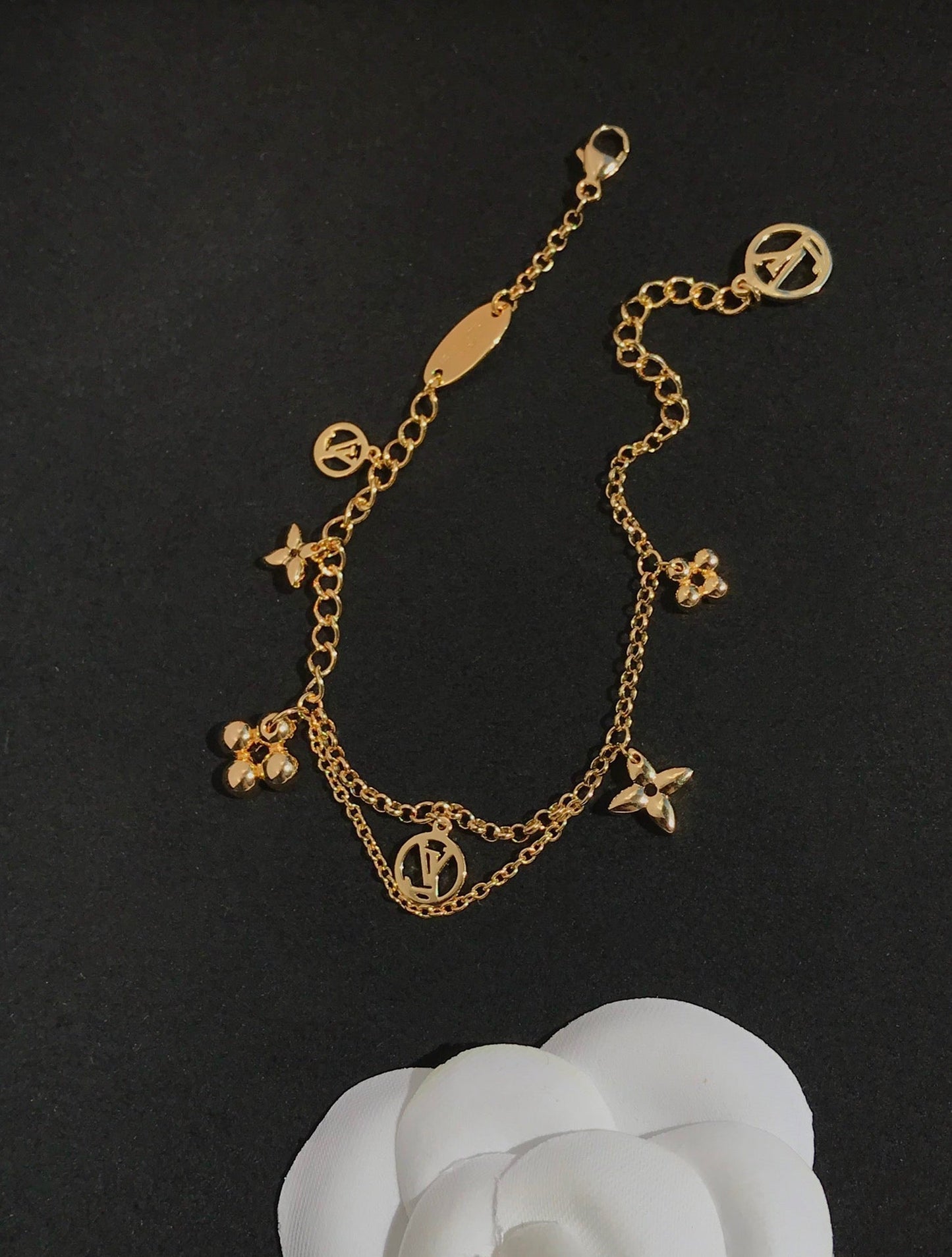 [Gaonasi]BLOOMING PINK GOLD MOP BRACELET