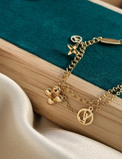 [Gaonasi]BLOOMING PINK GOLD MOP BRACELET