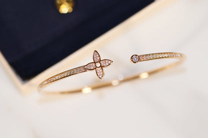 [Gaonasi]IDYLLE GOLD OPEN BRACELET DIAMOND PAVED