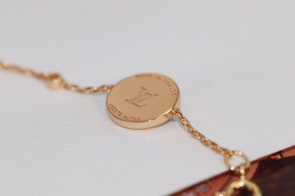 [Gaonasi]STAR AND SUN 4 MOTIF PINK GOLD MALACHITE BRACELET