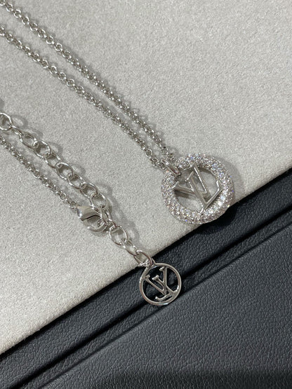 [Gaonasi]BY NIGHT DIAMOND PAVED NECKLACE