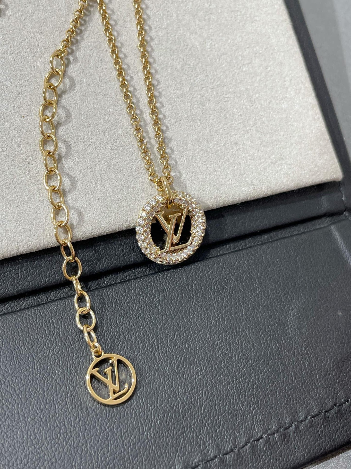 [Gaonasi]BY NIGHT DIAMOND PAVED NECKLACE