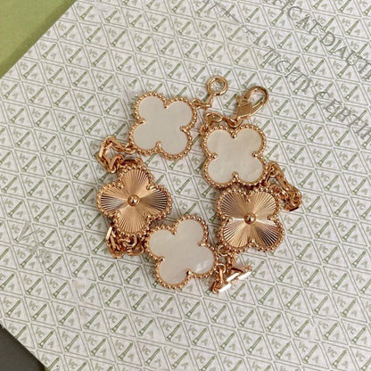 [Gaonasi]CLOVER WHITE PEARL MOP 5 MOTIF BRACELET COLLECTION