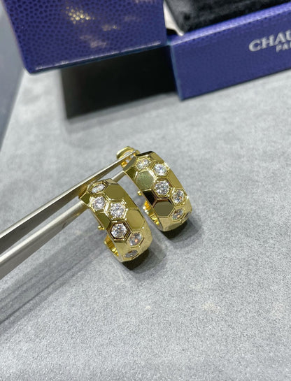 [Gaonasi]BEE LOVE DIAMOND HOOP EARRINGS