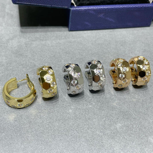 [Gaonasi]BEE LOVE DIAMOND HOOP EARRINGS