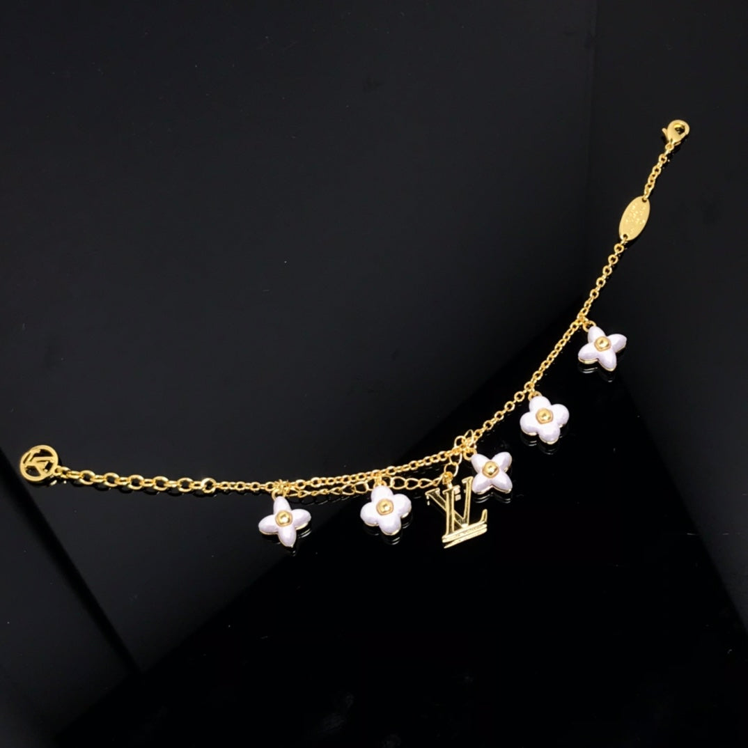 [Gaonasi]LOGO 6 MOTIF STAR AND SUN GOLD BRACELET