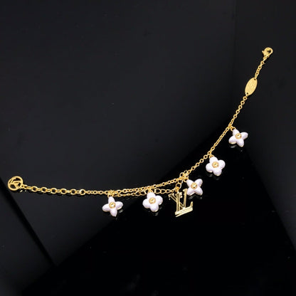 [Gaonasi]LOGO 6 MOTIF STAR AND SUN GOLD BRACELET