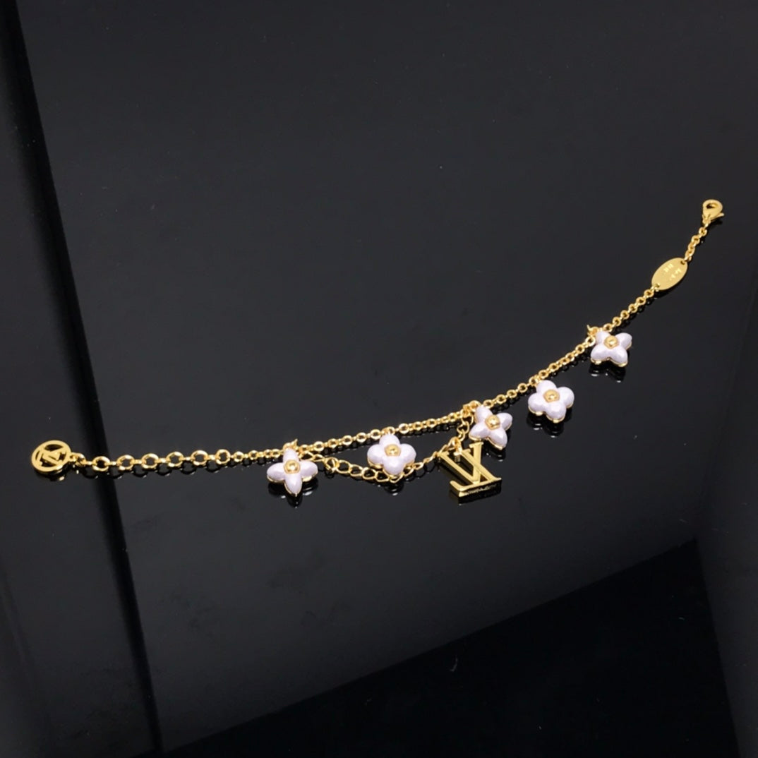 [Gaonasi]LOGO 6 MOTIF STAR AND SUN GOLD BRACELET