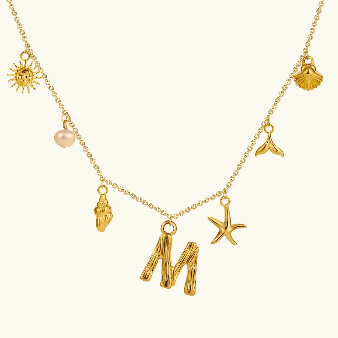 [Gaonasi]Avaria Ocean Initial Necklace