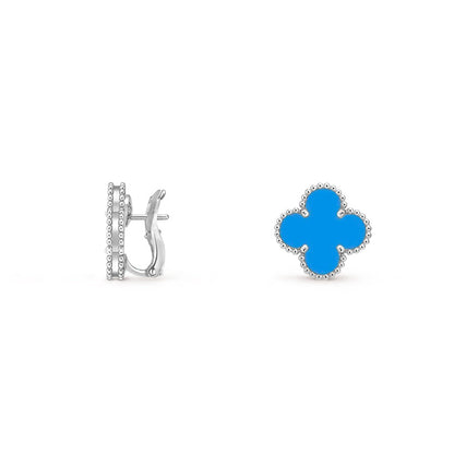 [Gaonasi]CLOVER SILVER 15MM MOP EARRINGS COLLECTION