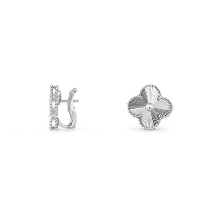 [Gaonasi]CLOVER SILVER 15MM MOP EARRINGS COLLECTION
