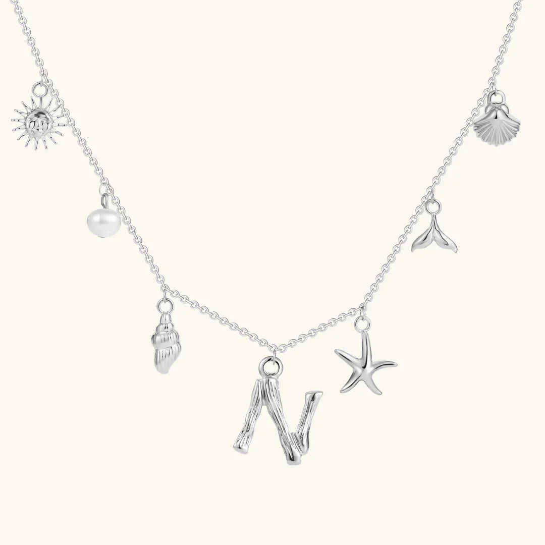 [Gaonasi]Avaria Ocean Initial Necklace