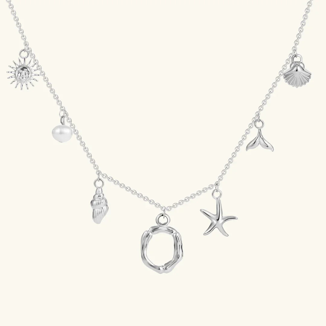 [Gaonasi]Avaria Ocean Initial Necklace