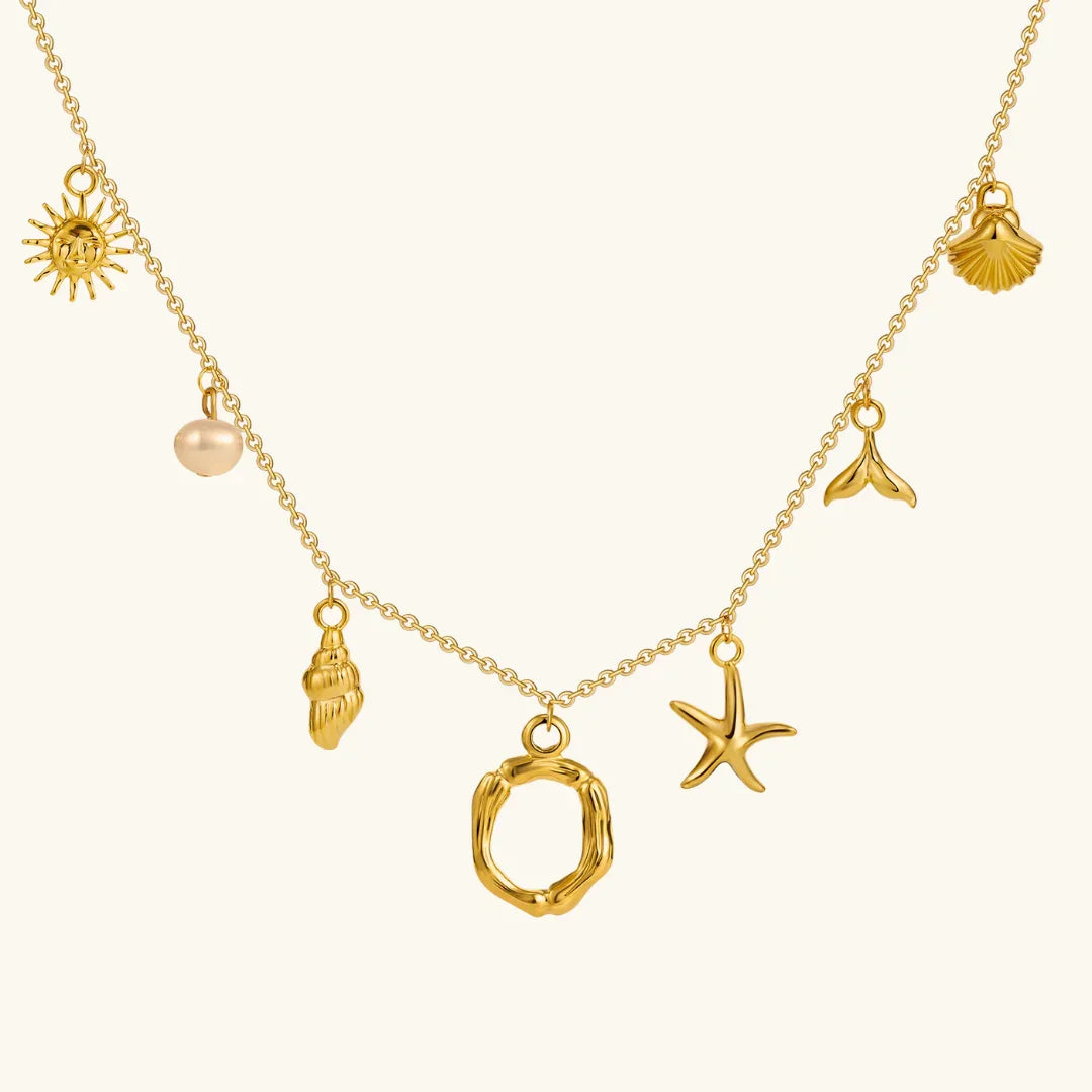 [Gaonasi]Avaria Ocean Initial Necklace