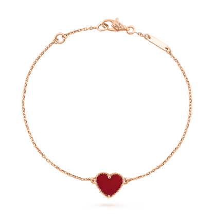 [Gaonasi]HEART CARNELIAN PINK GOLD BRACELET